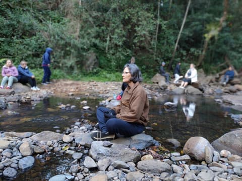 Sitting quietly beside the creek